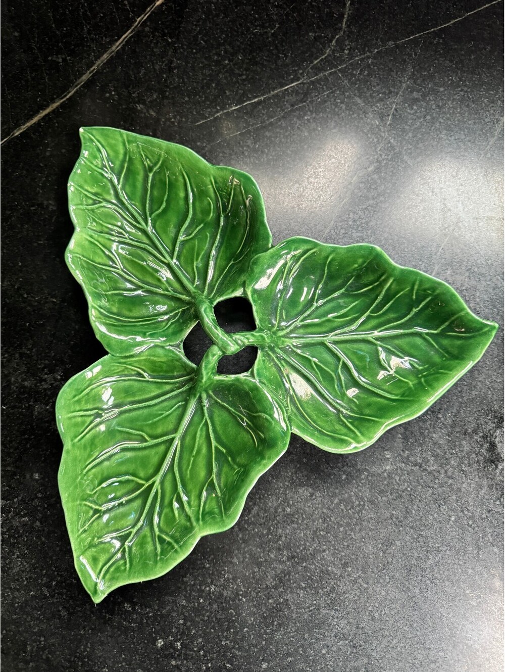 Vintage Mid-Century Modern California Pottery Leaf Dish
